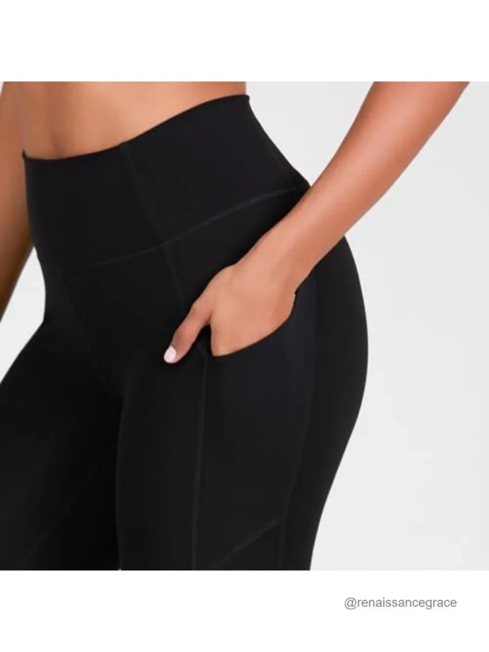 High Waisted Pocket Leggings with Tummy Control, 4-Way Stretch, UPF 50+